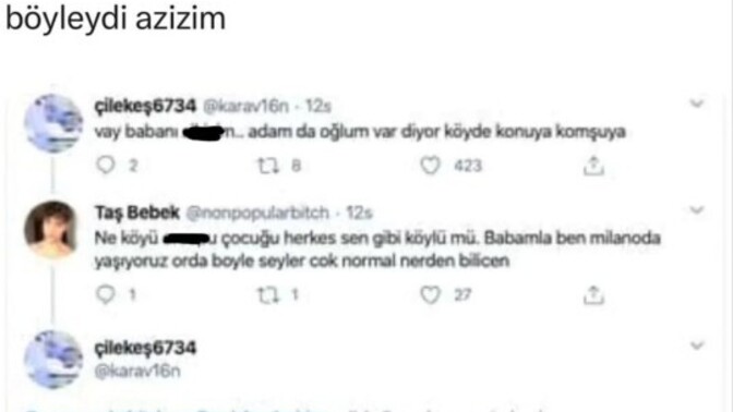 Köyde yaşamayı hakir görüp İtalya'da yaşayanlardan mısınız?