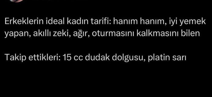 İdeal kadın tarifiniz nedir?