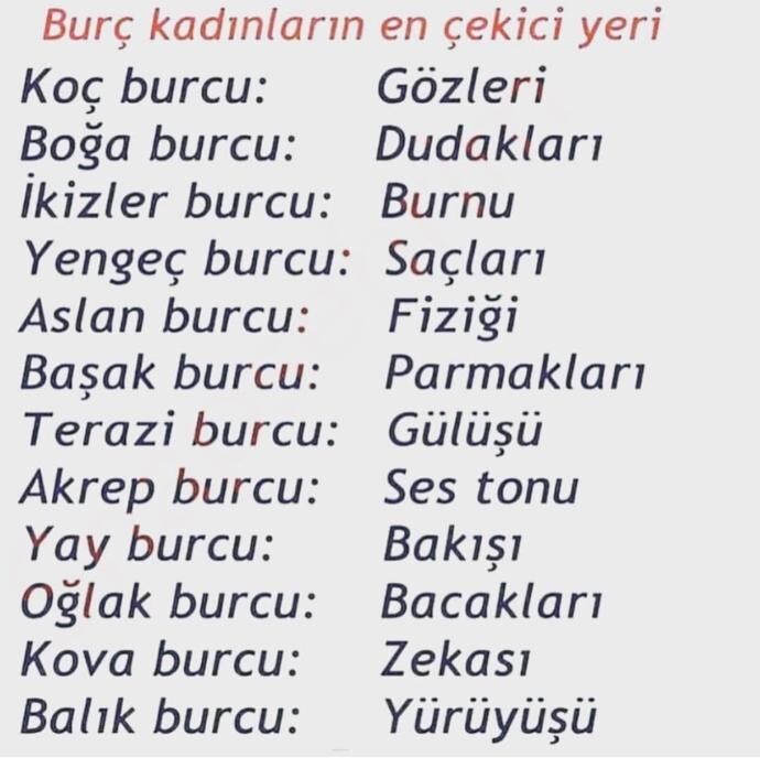 Burcuna göre en çekici yerin neresi?
