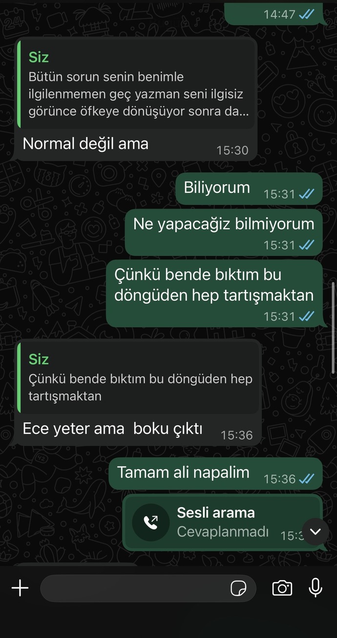 Sizce ayrılmak mi istiyor?