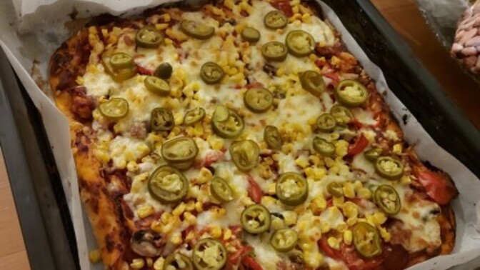 Pizza yaptım sizce nasıl olmuş?