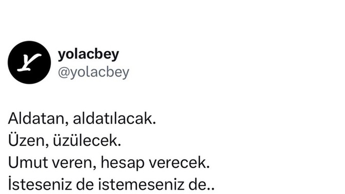 Kötülere bir şey olmuyor mu?