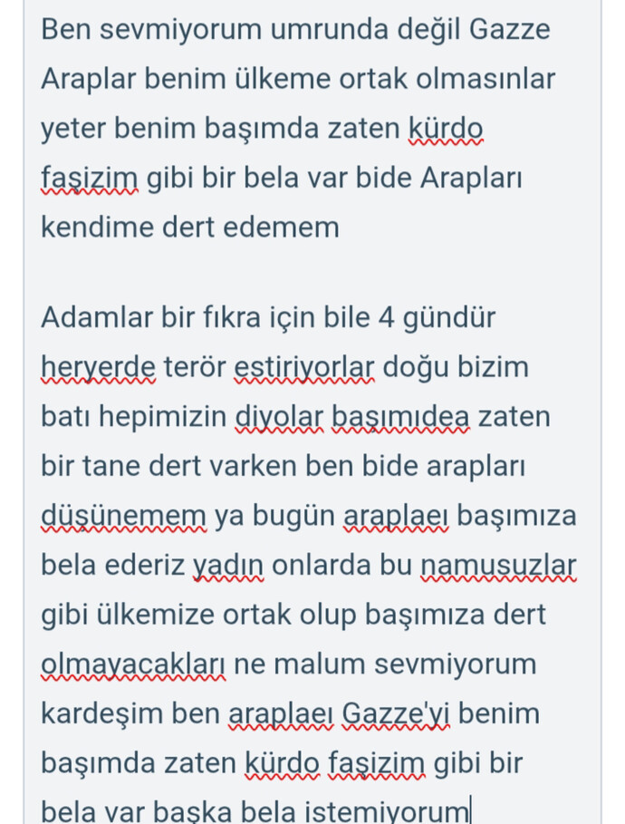 Gazzeyi ve Arapları seviyormusunuz?