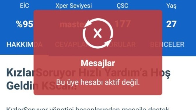 Kizlar Soruyor hesabim neden aktif degil, artik kim ilgileniyor bu siteyle?