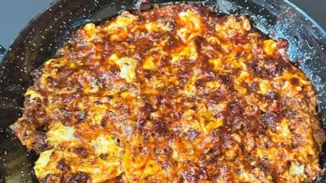 Hiç salçalı yumurta yediniz mi?