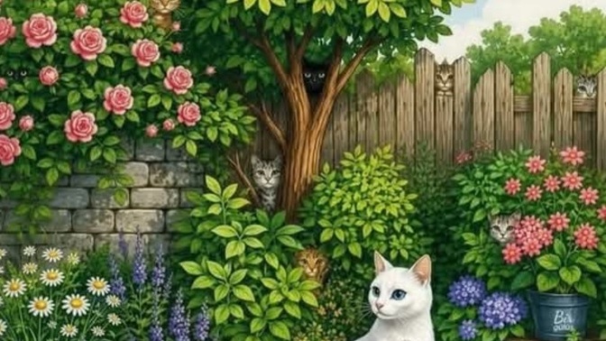 Gözüne Güvenen Gelsin! Bu Resimde Kaç Kedi Var? (Ben Sayarken Kör oldum)?
