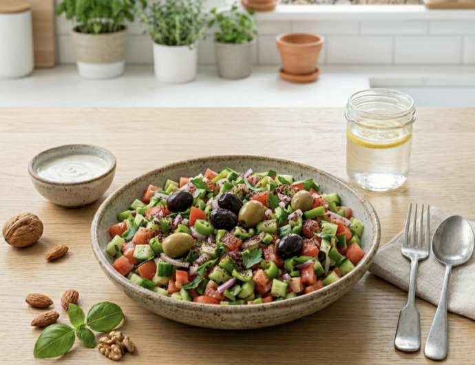 Zeytinli çoban salata sever misiniz?