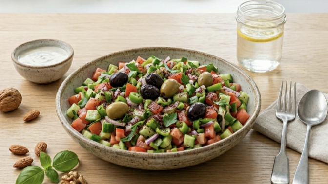 Zeytinli çoban salata sever misiniz?