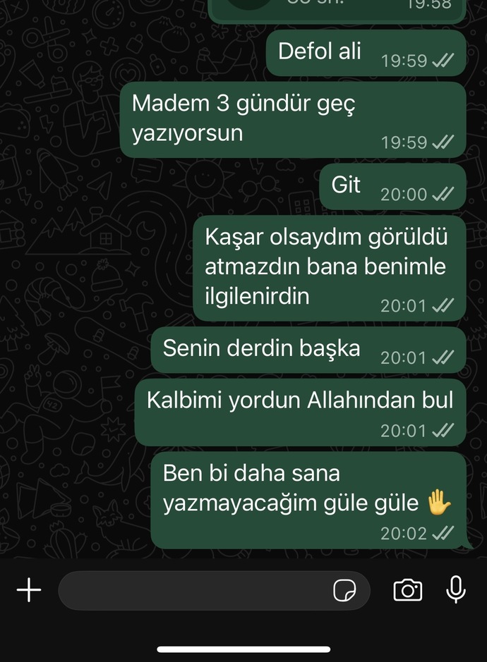 Sizce ayrılmak için bahane mi arıyordu?