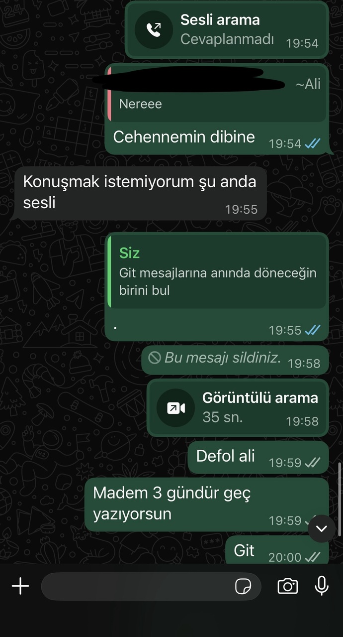 Sizce ayrılmak için bahane mi arıyordu?