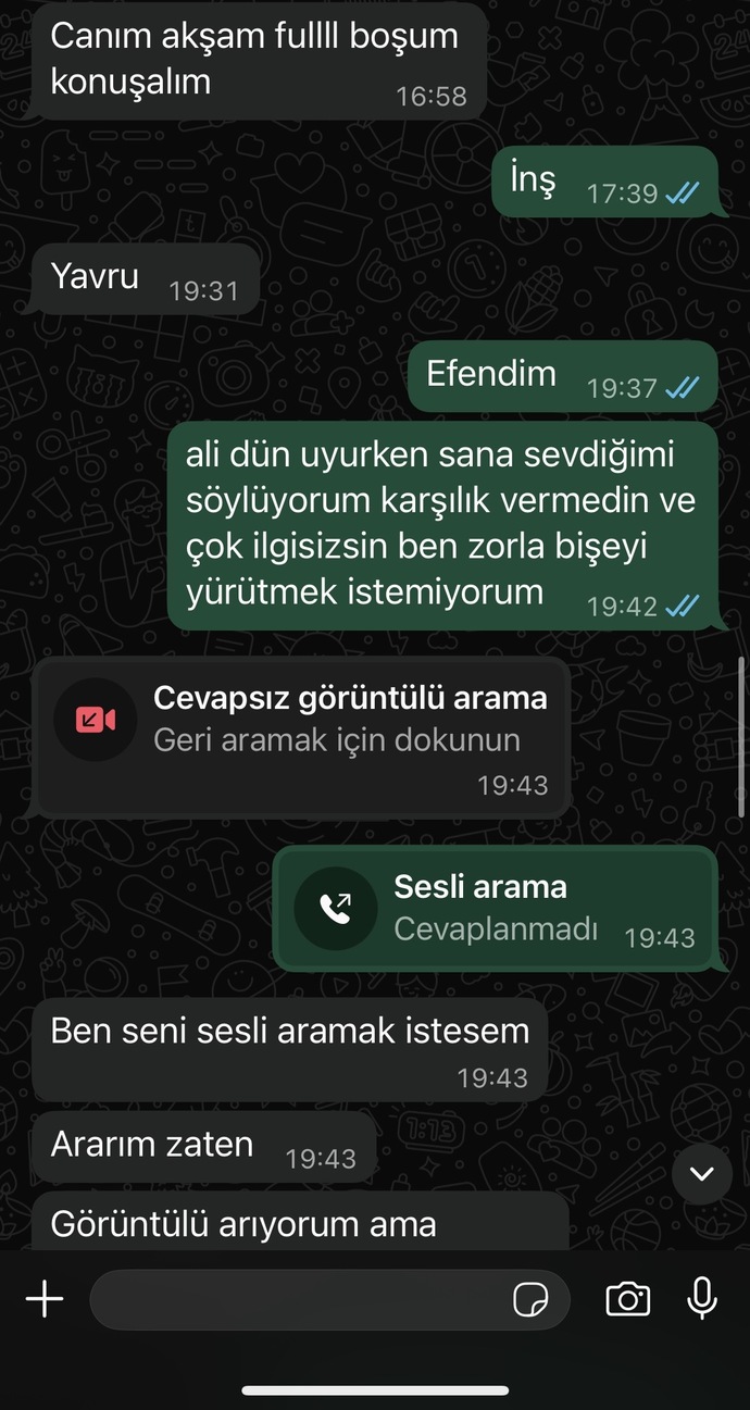 Sizce ayrılmak için bahane mi arıyordu?