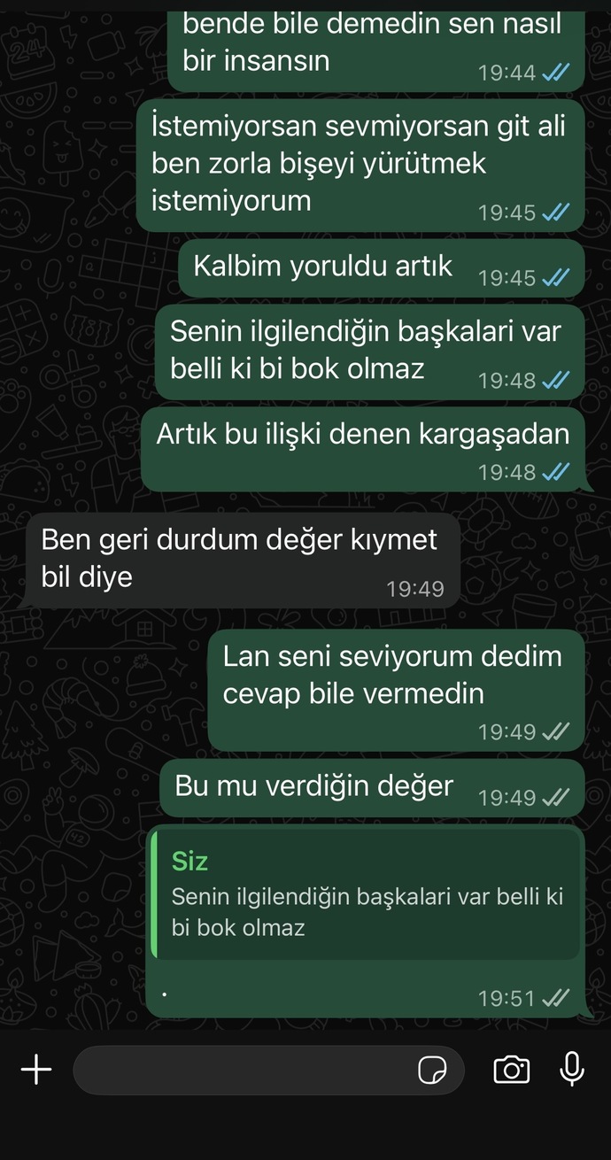 Sizce ayrılmak için bahane mi arıyordu?