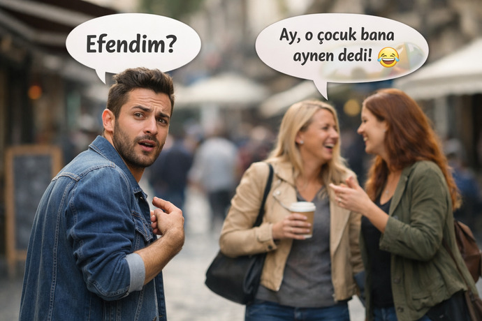 Hiç yolda konuşan birilerini yanlışlıkla size hitap ediyor sanıp cevap verdiniz mi?