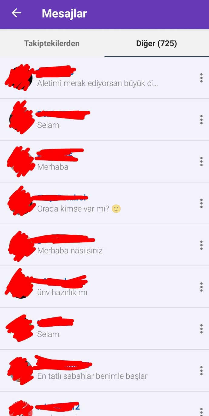 Arkadaşlar başka kime bu kadar mesaj geliyor?