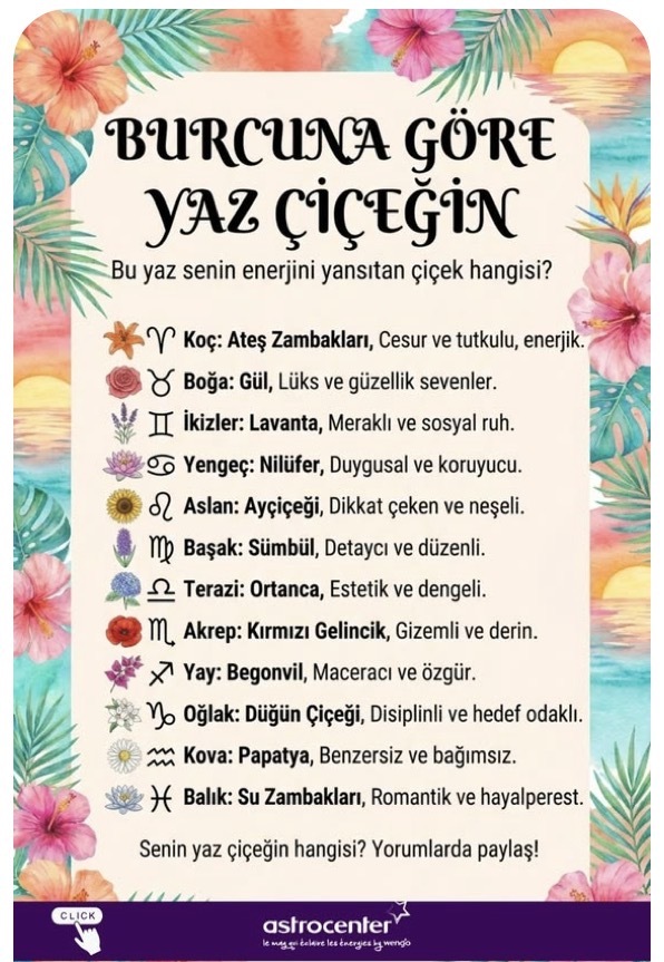 Hangi burçsun size hangi yaz çiçeği çıktı?