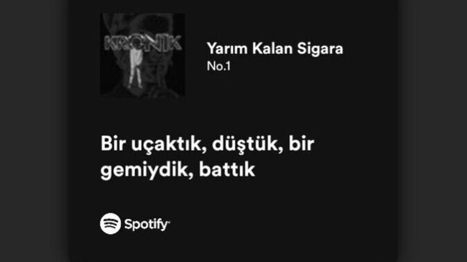 Geçen yazı ve bu yazı bir şarkıya sığdırsaydık, o hangi şarkı olurdu?