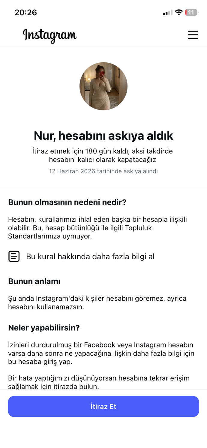 Instagram hesabım durup dururken askıya alındı, sürekli kapatılma sorunu yaşayan var mı?