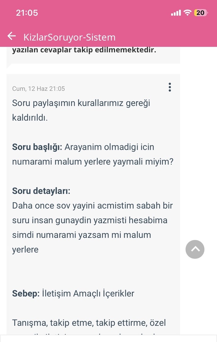 Ben sorumda iletisim amacli bisi kullanmadim ne alaka simdi bu ai kaldirdi?