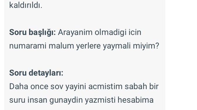 Ben sorumda iletisim amacli bisi kullanmadim ne alaka simdi bu ai kaldirdi?
