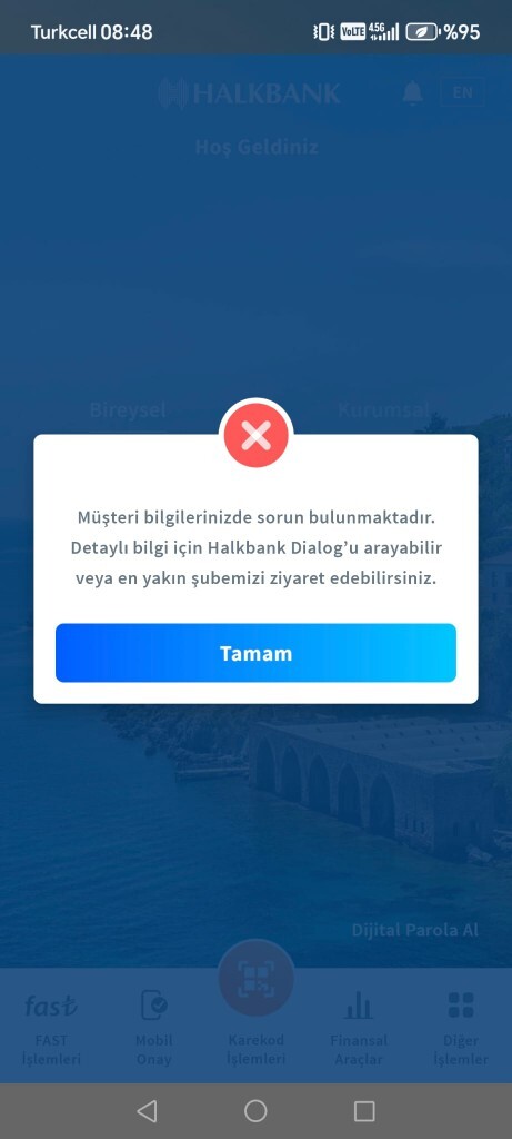 Halkbank kredi ve kart borcu gecikmesi internet bankacılığına girişimi engeller mi?
