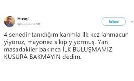 Lahmacuna mayonez sıkar mısın?