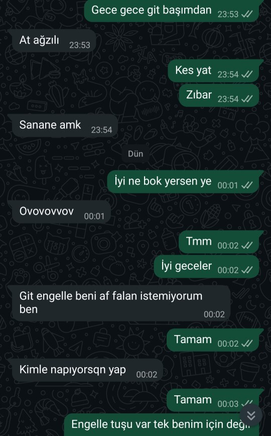 Exle mesajlaşmalarımız nasıl?