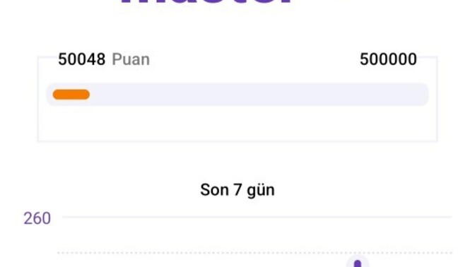8.5 yıl sonra master oldum. Bir sonra ki seviye için 500.000 sizce de fazla değil mi?