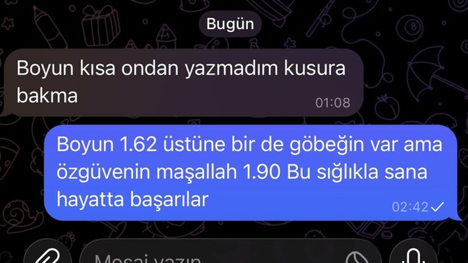 Boyun kısa ondan cevap vermedim diyen kıza nasıl efsane cevap verilir?