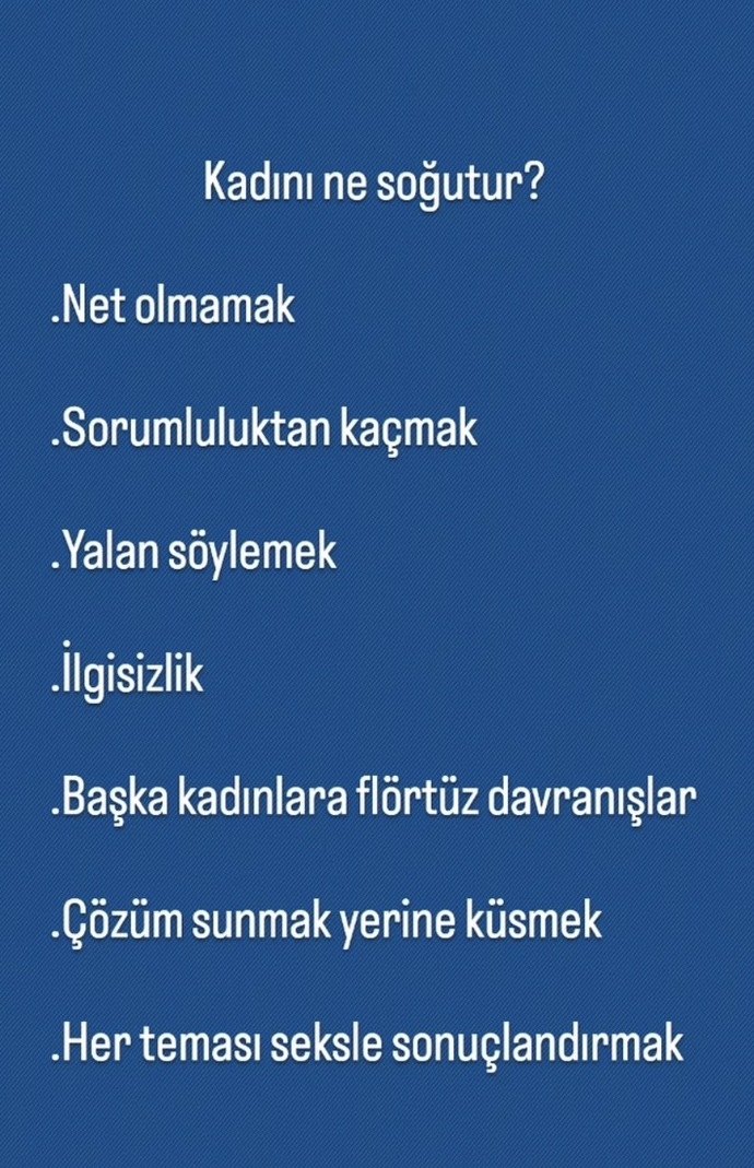Kadını ne soğutur?