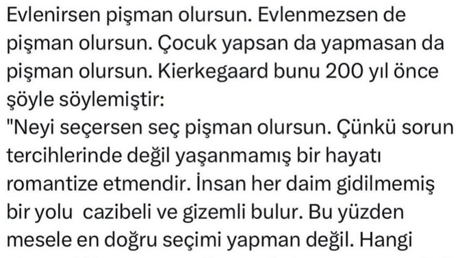 Hangi pişmanlıkla yaşamaya karar verdiniz?