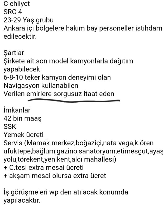 Bu tarz iş ilanı verenlerle karşılaştınız mı?