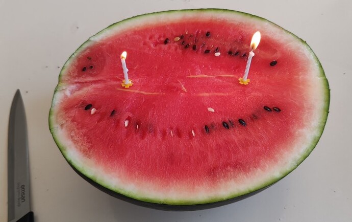 Karpuzdan doğum günü pastası olur mu🍉 ?