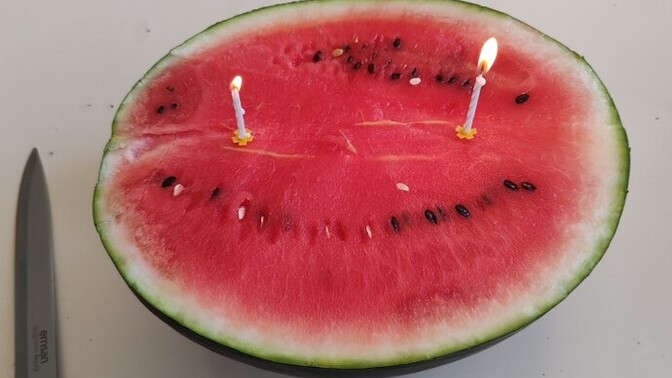 Karpuzdan doğum günü pastası olur mu🍉 ?