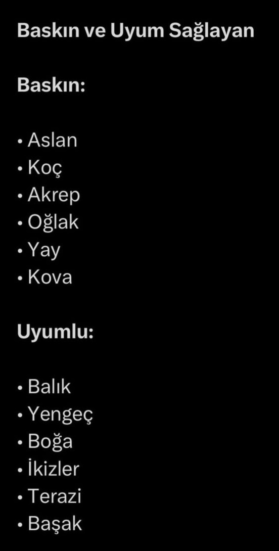 Burcuna göre Baskın mısın / Uyumlu musun 🙄?