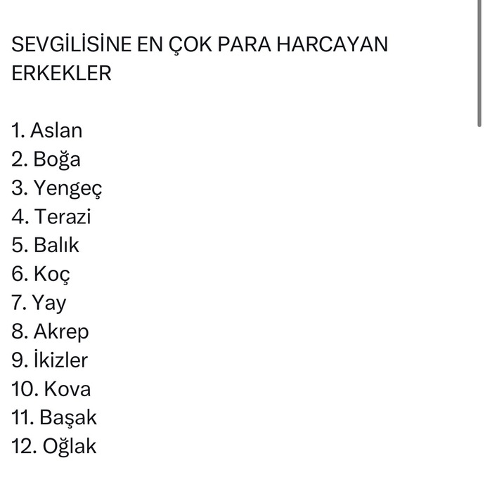 Sevgiliniz hangi burç arkadaşlar?