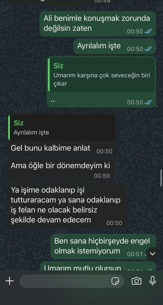 Sizce istemiyor mu napicağimi bilmiyorum?