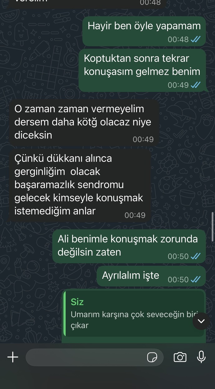 Sizce istemiyor mu napicağimi bilmiyorum?