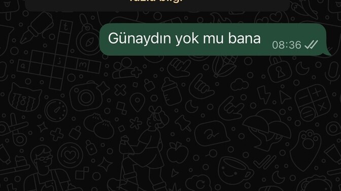 Günaydıınn. Günaydın beklediğiniz birisi var mı?
