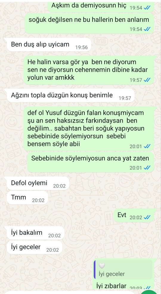 Sevgilimle yaşadığım bu tartışmada kim haksız sizce, ayrılmalı mıyım?