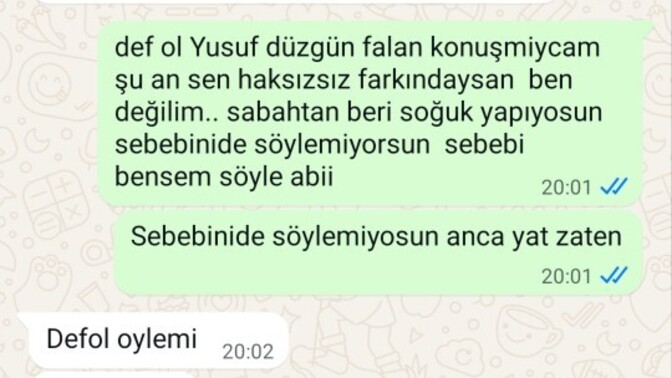 Sevgilimle yaşadığım bu tartışmada kim haksız sizce, ayrılmalı mıyım?
