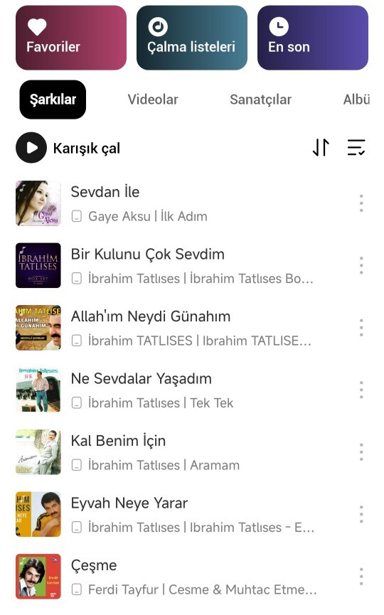 E son hangi şarkıyı dinlediniz?
