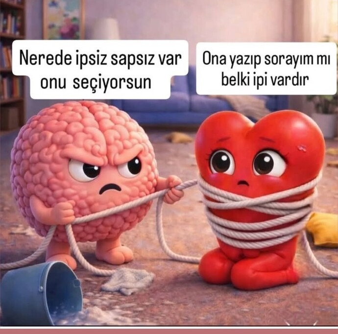 Kalbimizi dinliyoruz sonra acısını beynimiz bedenimiz katlanıyoruz iste