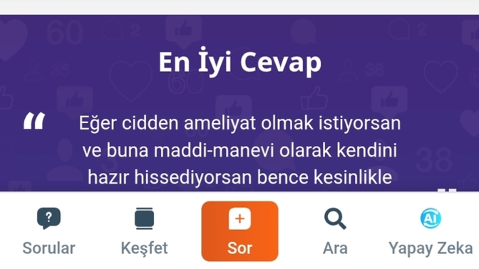 Buradan birinden hiç hoşlandınız mı?