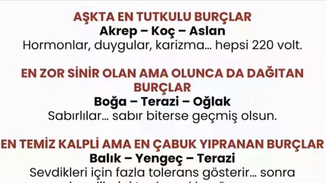 Hangi Burçsunuz arkadaşlar?