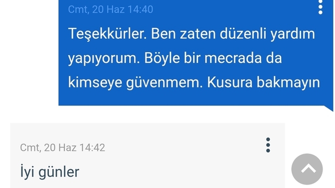 Sitede sizden para- yardım vs isteyen oluyor mu?
