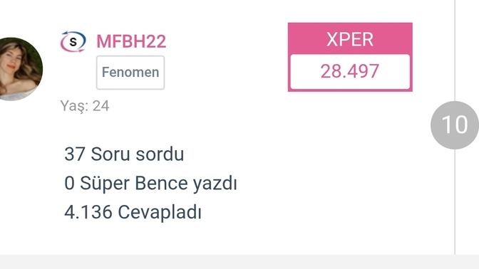 Bu gün Diğer konu etiketinde kızlarda ilk 10 sıralamasına girdim ilk 10 sıralamasına girmek sizce ne anlam ifade ediyor?
