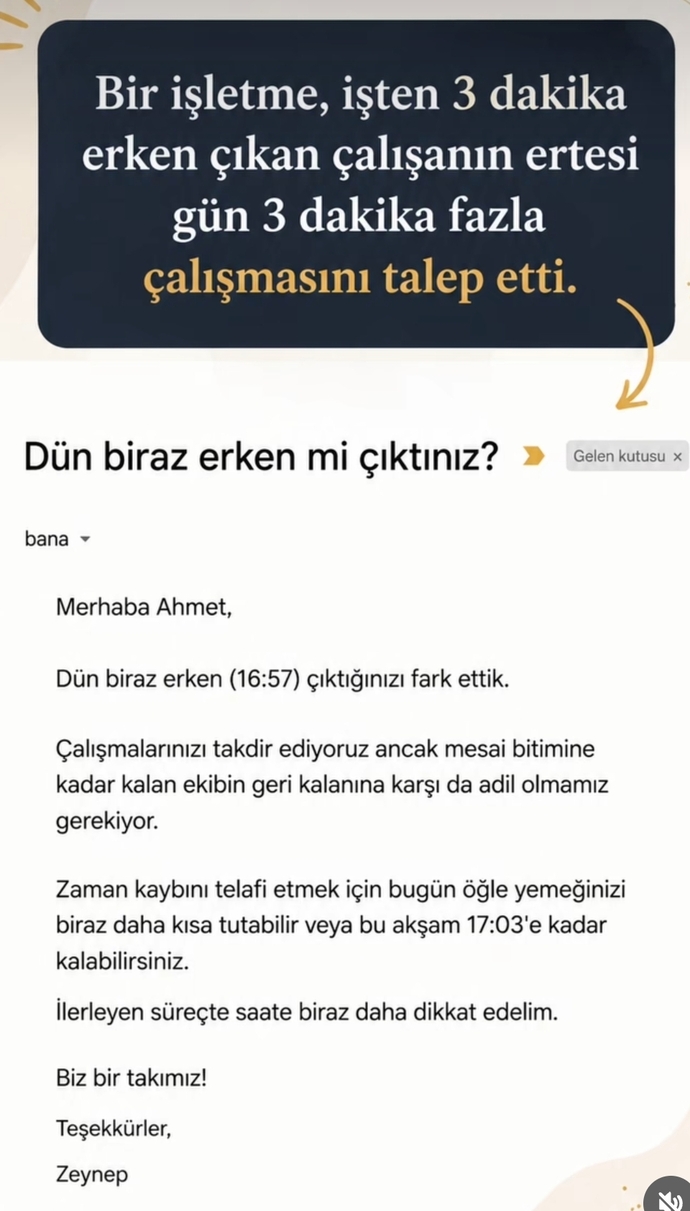 İşten erken çıktınız mı?