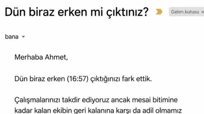 İşten erken çıktınız mı?