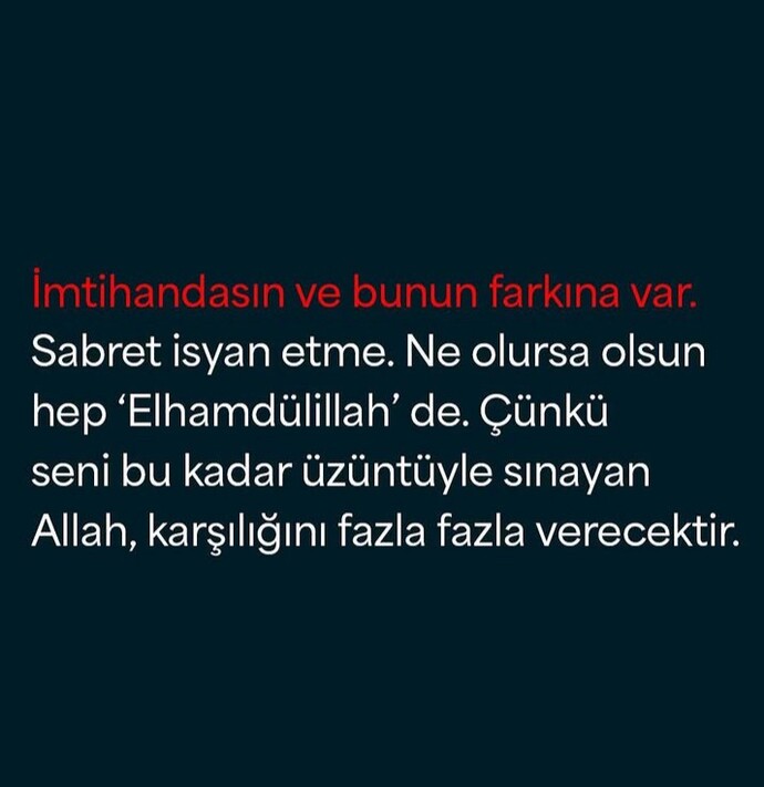 İmtihanda olduğunun farkında mısın?