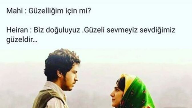 Filmi bilmiyorum ama , replik sizce de çok güzel değil mi?